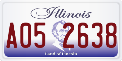 IL license plate A052638