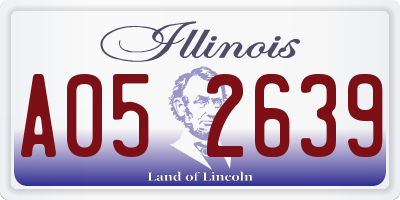 IL license plate A052639