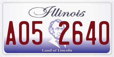 IL license plate A052640