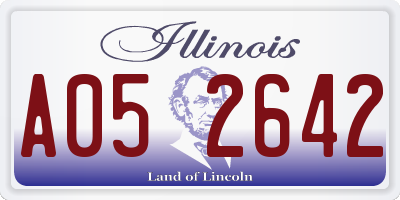 IL license plate A052642