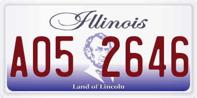 IL license plate A052646