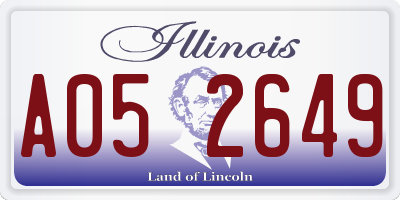 IL license plate A052649