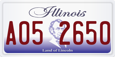 IL license plate A052650