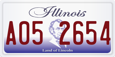 IL license plate A052654