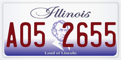 IL license plate A052655
