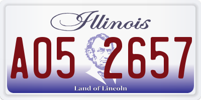 IL license plate A052657