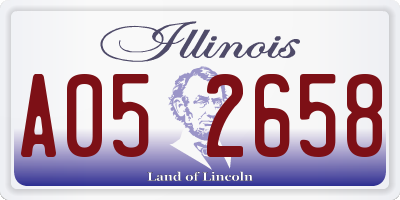 IL license plate A052658