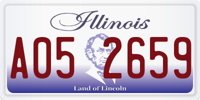 IL license plate A052659