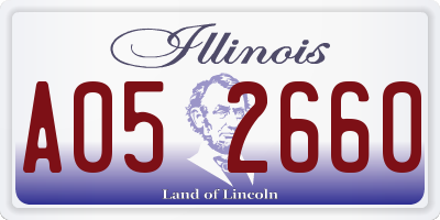 IL license plate A052660