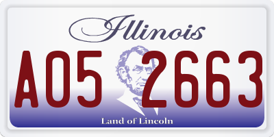 IL license plate A052663