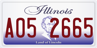 IL license plate A052665