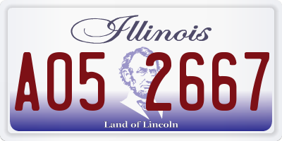 IL license plate A052667