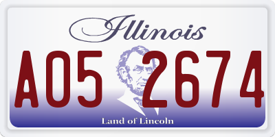 IL license plate A052674