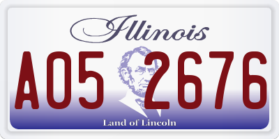 IL license plate A052676