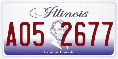 IL license plate A052677