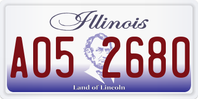 IL license plate A052680
