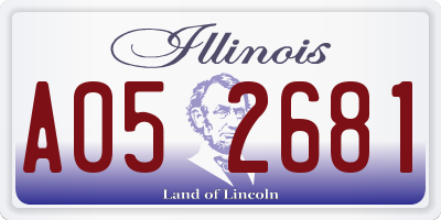 IL license plate A052681