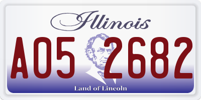 IL license plate A052682