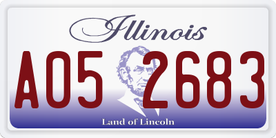 IL license plate A052683