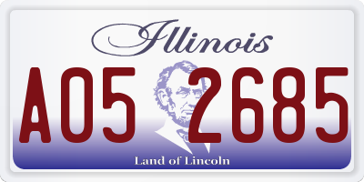 IL license plate A052685