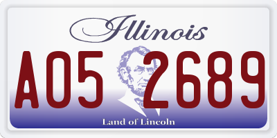 IL license plate A052689