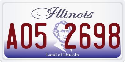 IL license plate A052698