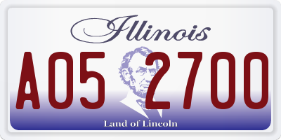 IL license plate A052700