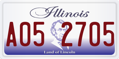 IL license plate A052705