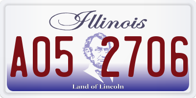 IL license plate A052706