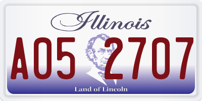IL license plate A052707