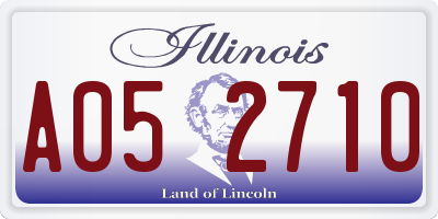 IL license plate A052710