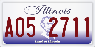 IL license plate A052711