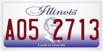 IL license plate A052713