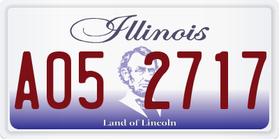 IL license plate A052717