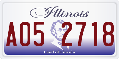 IL license plate A052718