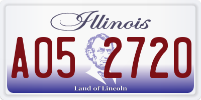 IL license plate A052720