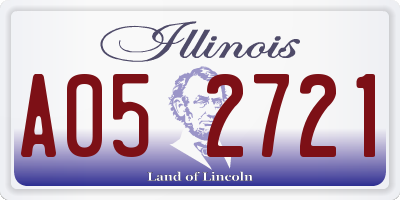 IL license plate A052721