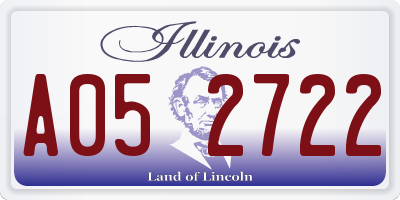 IL license plate A052722