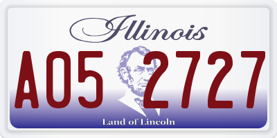 IL license plate A052727