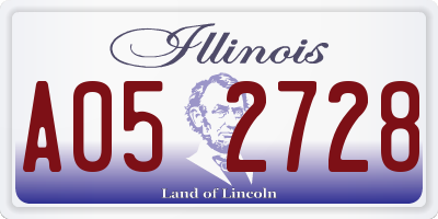 IL license plate A052728