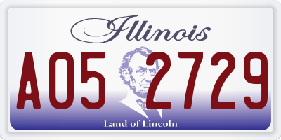 IL license plate A052729