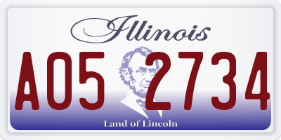 IL license plate A052734