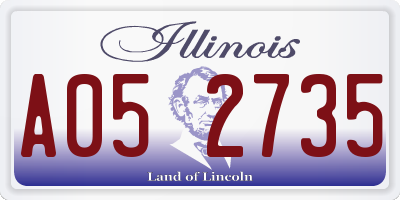 IL license plate A052735