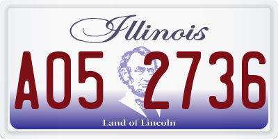 IL license plate A052736