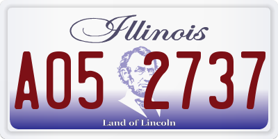 IL license plate A052737