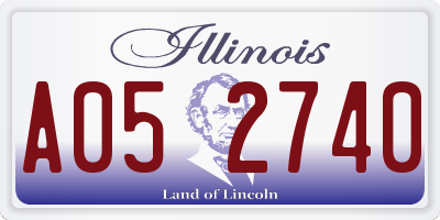 IL license plate A052740
