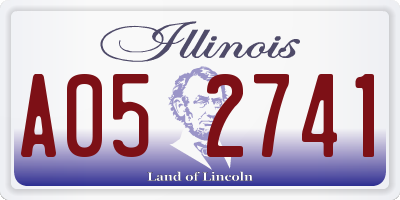 IL license plate A052741