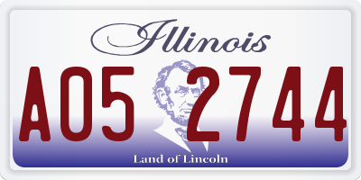 IL license plate A052744