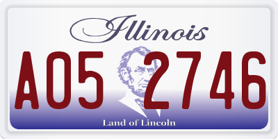 IL license plate A052746