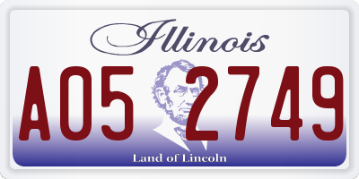 IL license plate A052749